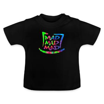 Gardez Wonderland Mad Hat Hatter - T-shirt bio col rond Bébé - noir - Devant