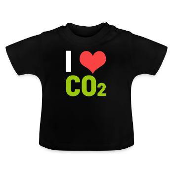 CO2 dioxyde de carbone - T-shirt bio col rond Bébé - noir - Devant