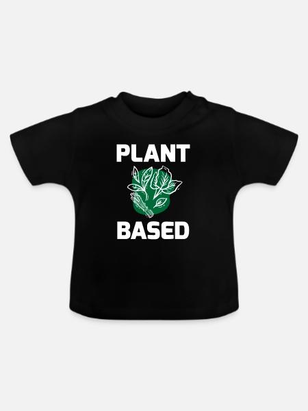 Plant Based Veggi Shirt - Baby Bio-T-Shirt mit Rundhals - Schwarz