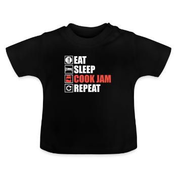 Marmelade Kochen - Baby Bio-T-Shirt mit Rundhals - Schwarz - Vorne