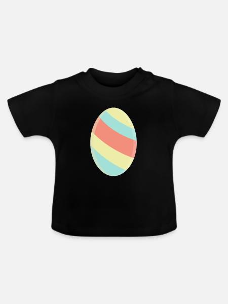 Osterei - Baby Bio-T-Shirt mit Rundhals - Schwarz