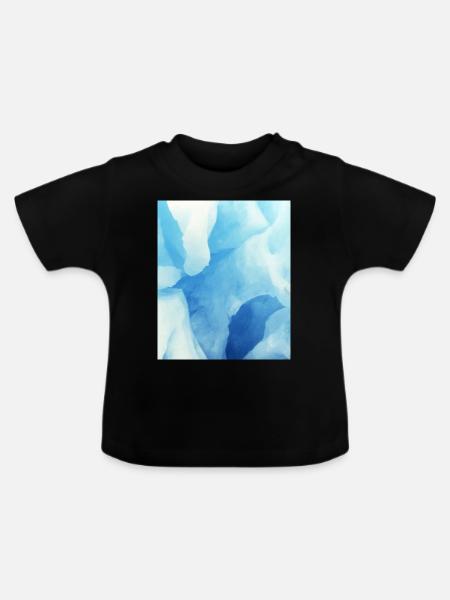 Gletscherhöhle - Baby Bio-T-Shirt mit Rundhals - Schwarz