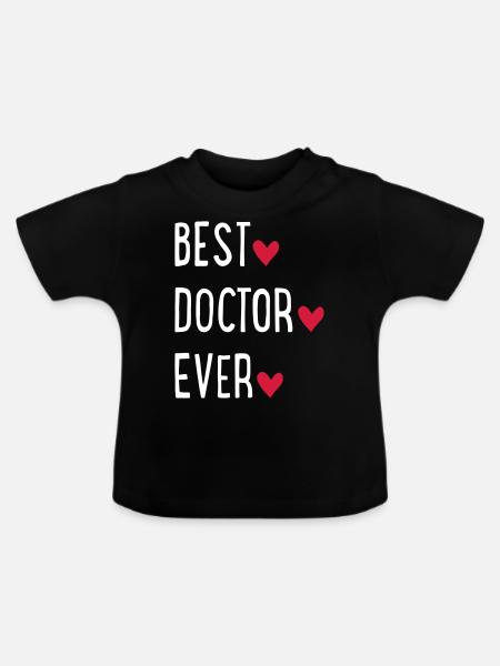 Arzt - Baby Bio-T-Shirt mit Rundhals - Schwarz