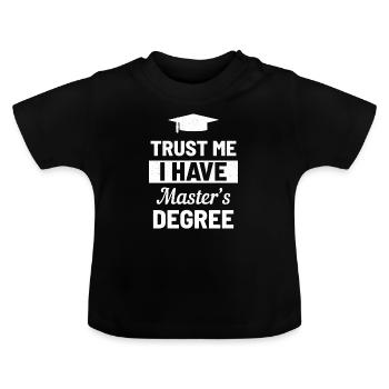 Degré maîtrise - T-shirt bio col rond Bébé - noir - Devant