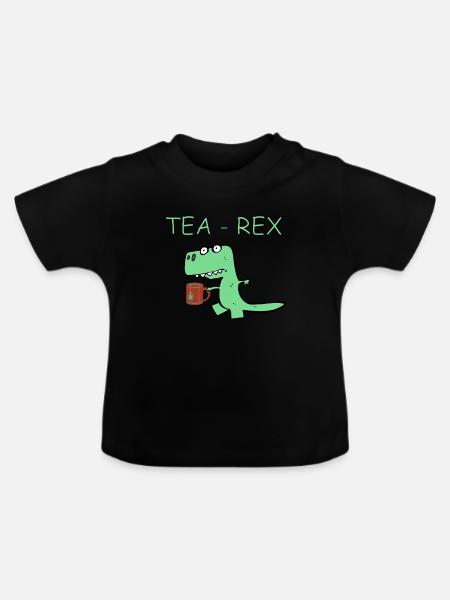 TEA REX - Baby Bio-T-Shirt mit Rundhals - Schwarz