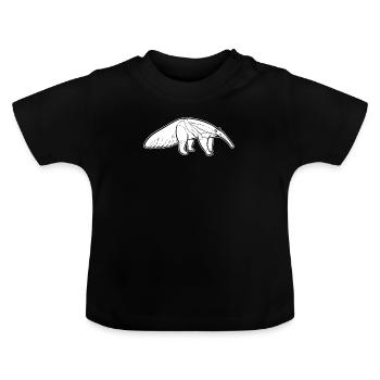 ant-eater - Baby Organic T-Shirt with Round Neck - black - Front