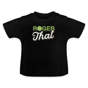 Roger ce tennis - T-shirt bio col rond Bébé - noir - Devant
