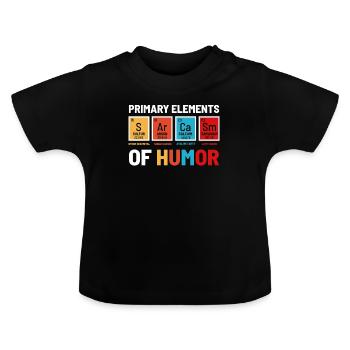 sarkasmus Wissenschaft - Baby Bio-T-Shirt mit Rundhals - Schwarz - Vorne