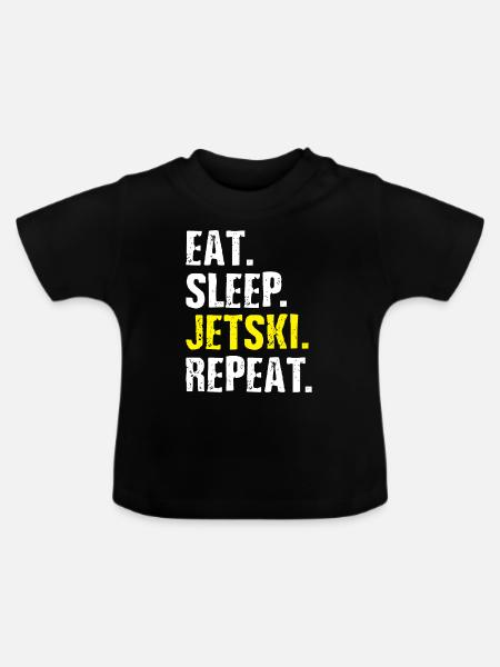 Jetski Geschenkidee - Baby Bio-T-Shirt mit Rundhals - Schwarz
