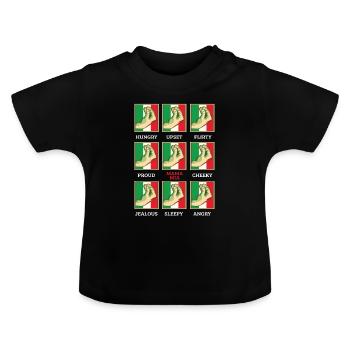 Italiener Hand Gestik Geschenk - Baby Bio-T-Shirt mit Rundhals - Schwarz - Vorne