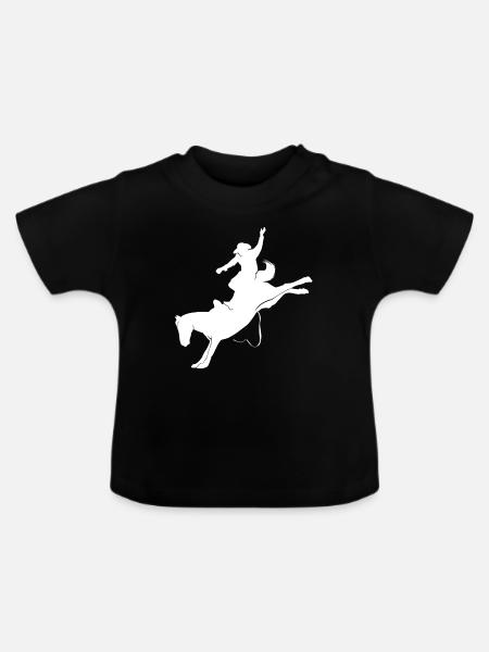 Cowboy - Baby Bio-T-Shirt mit Rundhals - Schwarz