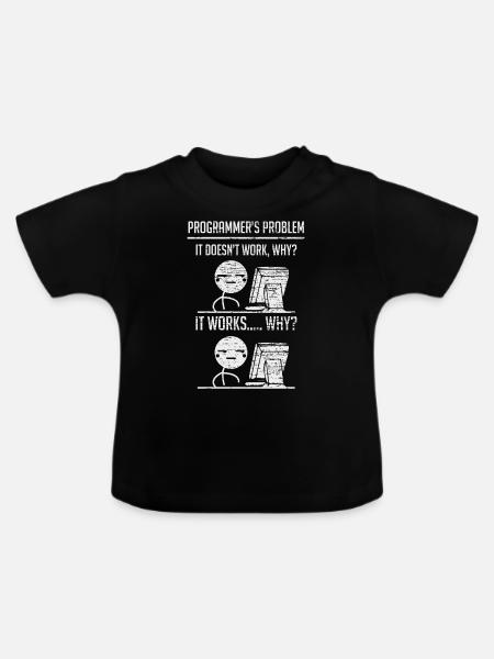 Programmieren Programmierer Codierung - Baby Bio-T-Shirt mit Rundhals - Schwarz