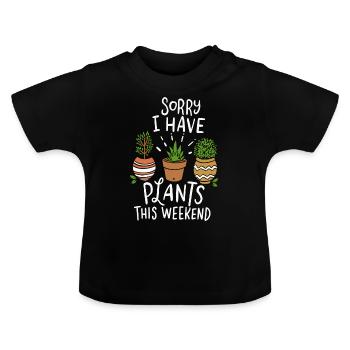 Gartenarbeit - Baby Bio-T-Shirt mit Rundhals - Schwarz - Vorne