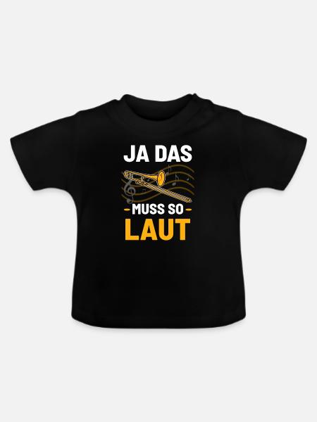 Posaune Posaunist Marching Band - Baby Bio-T-Shirt mit Rundhals - Schwarz