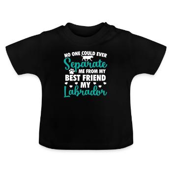 Labrador - Camiseta orgánica para bebé con cuello redondo - negro - delante