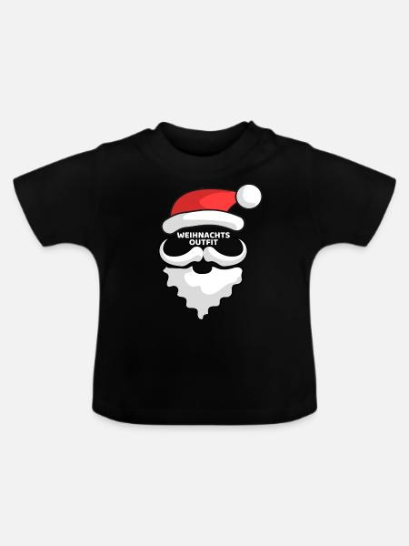 WEIHNACHTSOUTFIT - Baby Bio-T-Shirt mit Rundhals - Schwarz