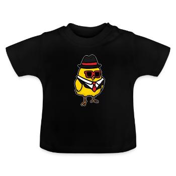 Patron Chick - T-shirt bio col rond Bébé - noir - Devant