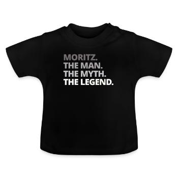 Moritz - Baby Bio-T-Shirt mit Rundhals - Schwarz - Vorne