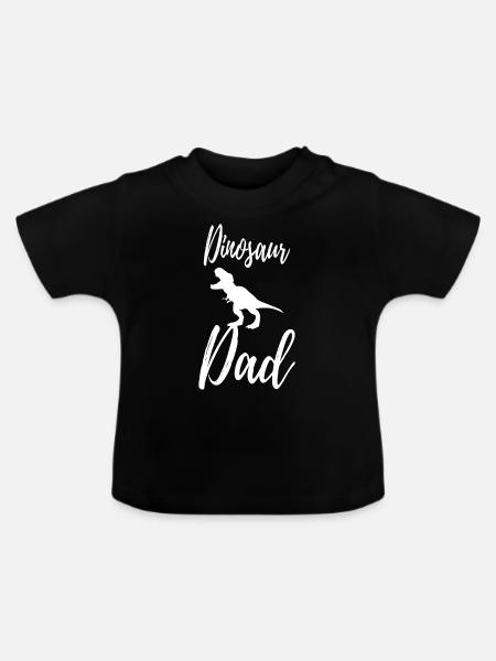 Dinosaur - Baby Bio-T-Shirt mit Rundhals - Schwarz