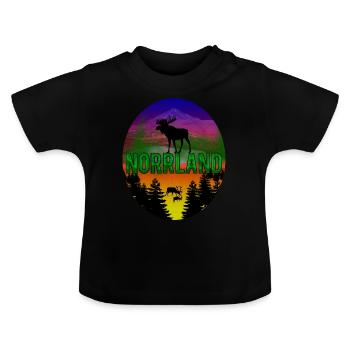 NORRLAND Quiet and Natural! - Baby Organic T-Shirt with Round Neck - black - Front
