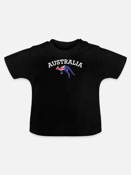 Australien - Baby Bio-T-Shirt mit Rundhals - Schwarz