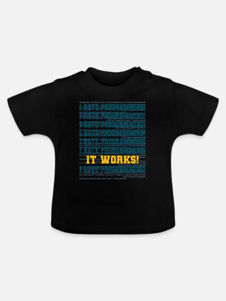 Programmierer Spruch - Baby Bio-T-Shirt mit Rundhals - Schwarz