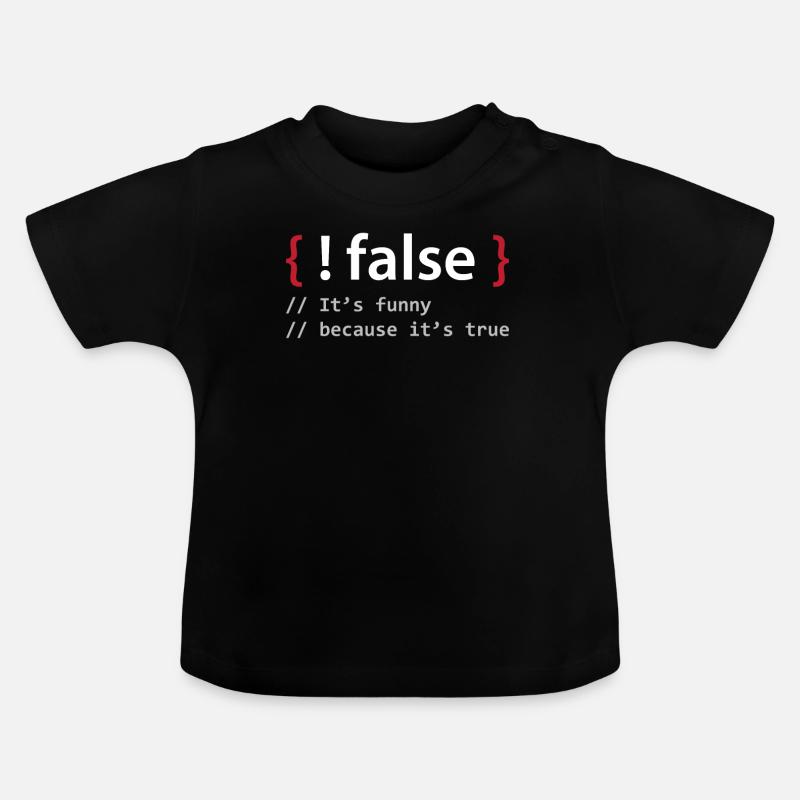 Nerd cadeau programmeur - T-shirt bio col rond Bébé - noir