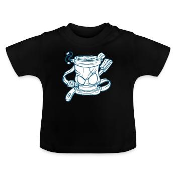 Chalk climbing climbing bouldering - Baby Organic T-Shirt with Round Neck - black - Front