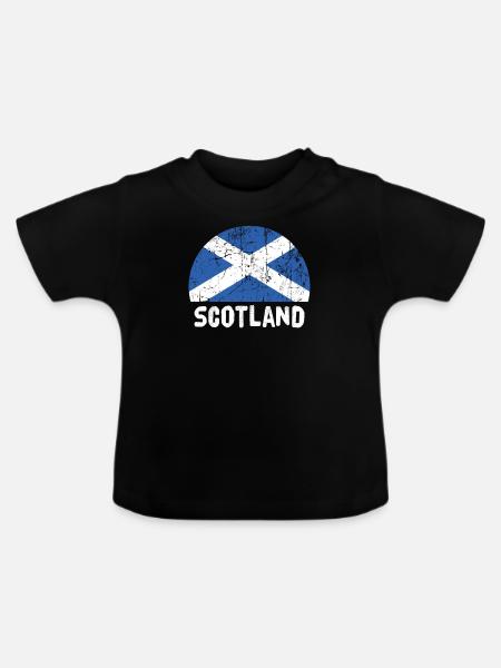 Schottland - Baby Bio-T-Shirt mit Rundhals - Schwarz