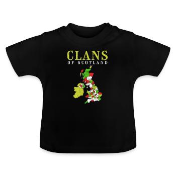 Scotland - Baby Organic T-Shirt with Round Neck - black - Front