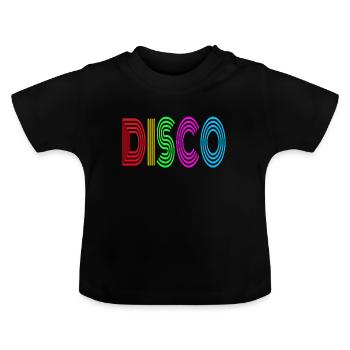 Discothèque des années 70 - T-shirt bio col rond Bébé - noir - Devant