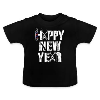 Barber Happy New Year - T-shirt bio col rond Bébé - noir - Devant