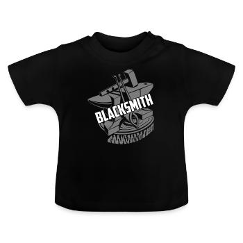 Toller Schmied - Baby Bio-T-Shirt mit Rundhals - Schwarz - Vorne