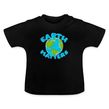 Klima Umweltschutz - Baby Bio-T-Shirt mit Rundhals - Schwarz - Vorne