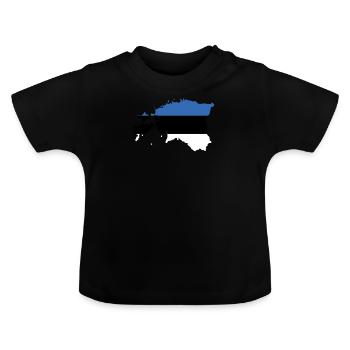 Estonia - Baby Organic T-Shirt with Round Neck - black - Front