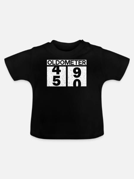 Oldometer 49 50 - Baby Bio-T-Shirt mit Rundhals - Schwarz