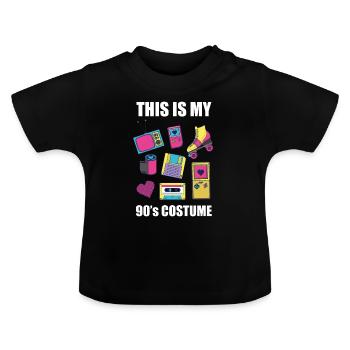 80s 90s 80s 90s - T-shirt bio col rond Bébé - noir - Devant