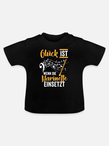 Klarinette Komponist - Baby Bio-T-Shirt mit Rundhals - Schwarz