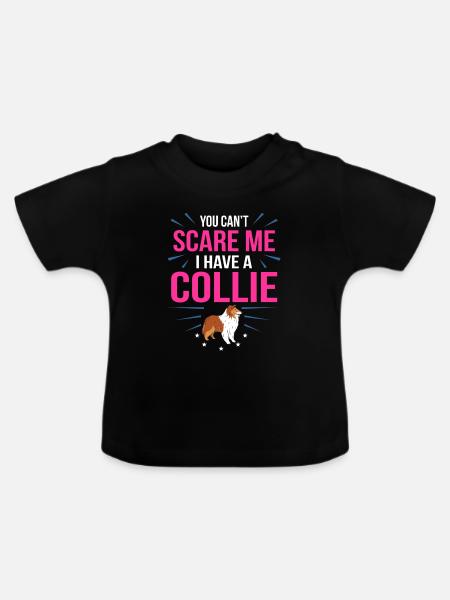 Collie - Baby Bio-T-Shirt mit Rundhals - Schwarz