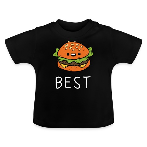Beste Friends Burger und Pommes Partnerlook - Baby Bio-T-Shirt mit Rundhals