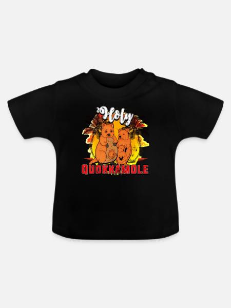 Quokka - Baby Bio-T-Shirt mit Rundhals - Schwarz
