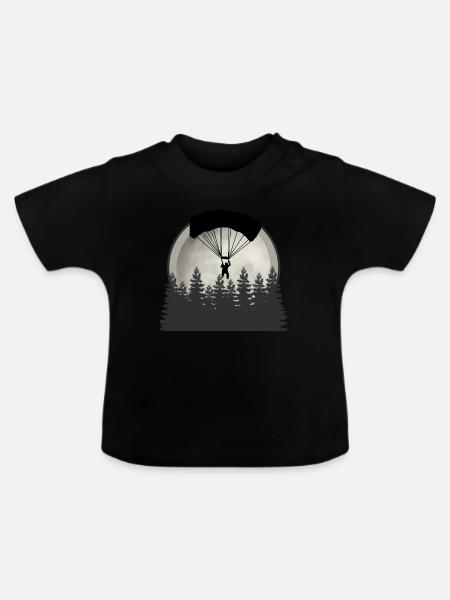 Gleitschirmfliegen - Baby Bio-T-Shirt mit Rundhals - Schwarz