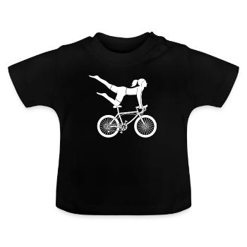 Kunstradfahrerin - T-shirt bio col rond Bébé - noir - Devant