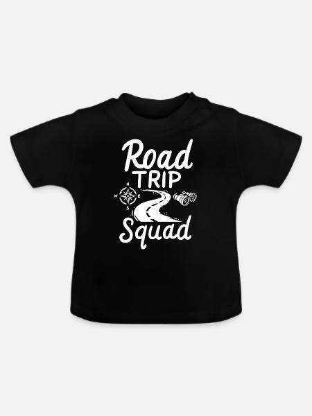 Road Trip - Baby Bio-T-Shirt mit Rundhals - Schwarz