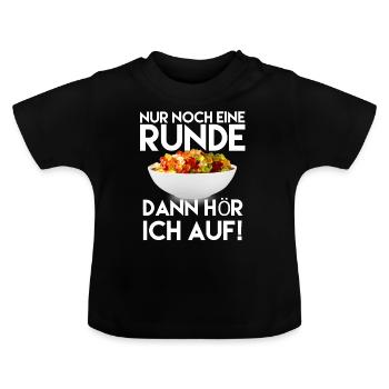 Runde Gummi Geschenkidee Geburtstag - Baby Bio-T-Shirt mit Rundhals - Schwarz - Vorne