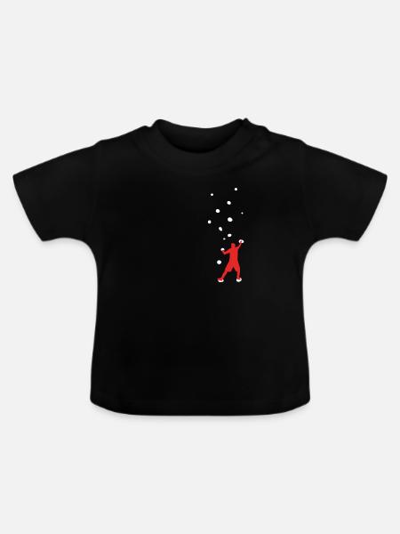Bouldering rock climber - Baby Organic T-Shirt with Round Neck - black