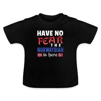 Norvège Scandinavie cadeau Oslo - T-shirt bio col rond Bébé - noir - Devant