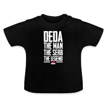 Serbien - Baby Bio-T-Shirt mit Rundhals - Schwarz - Vorne