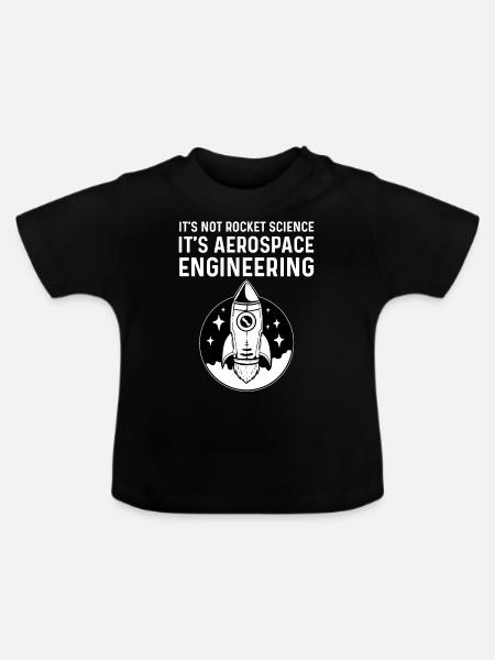 Luft- und Raumfahrttechnik - Baby Bio-T-Shirt mit Rundhals - Schwarz
