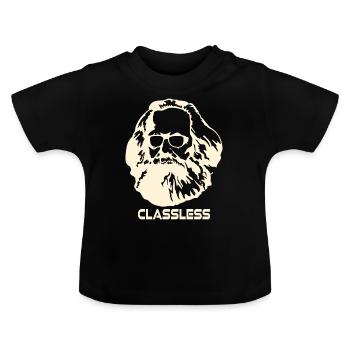 Karl Marx Classless Society - T-shirt bio col rond Bébé - noir - Devant